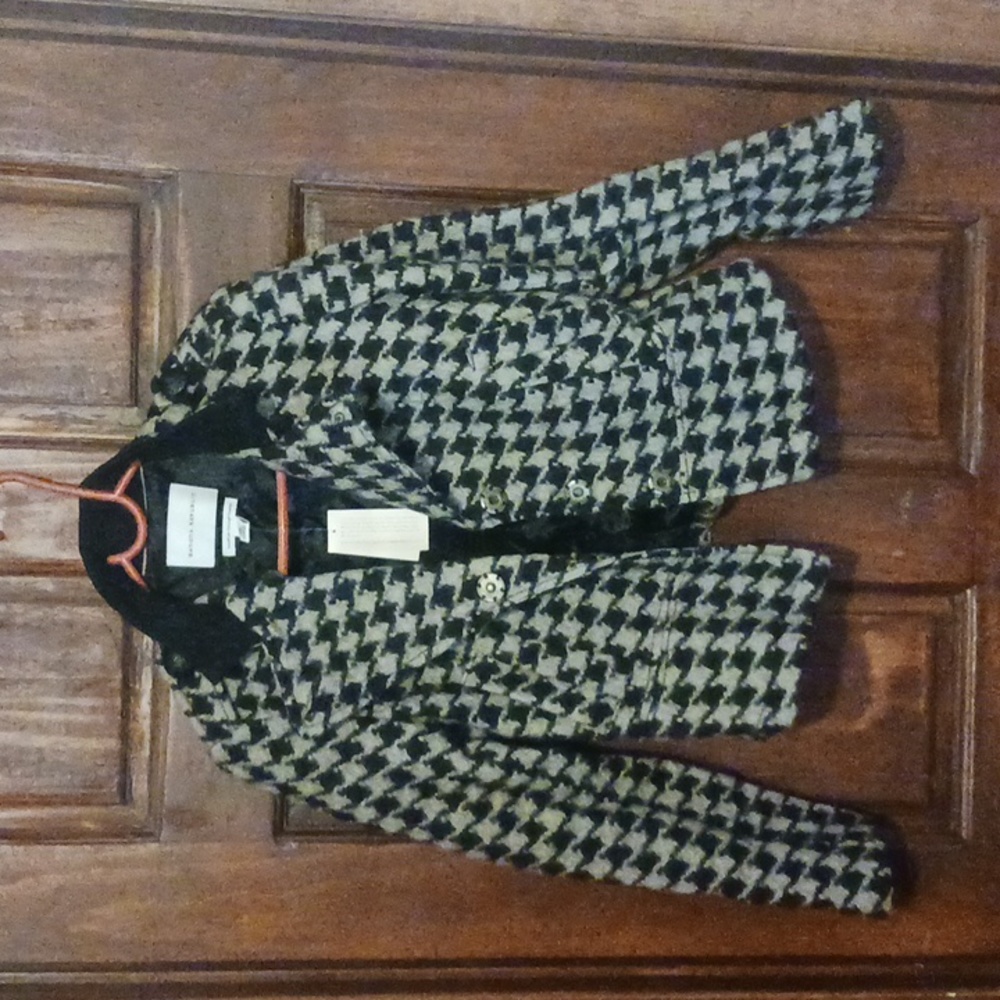 Banana Republic Checkered Fleece Jacket sz XS